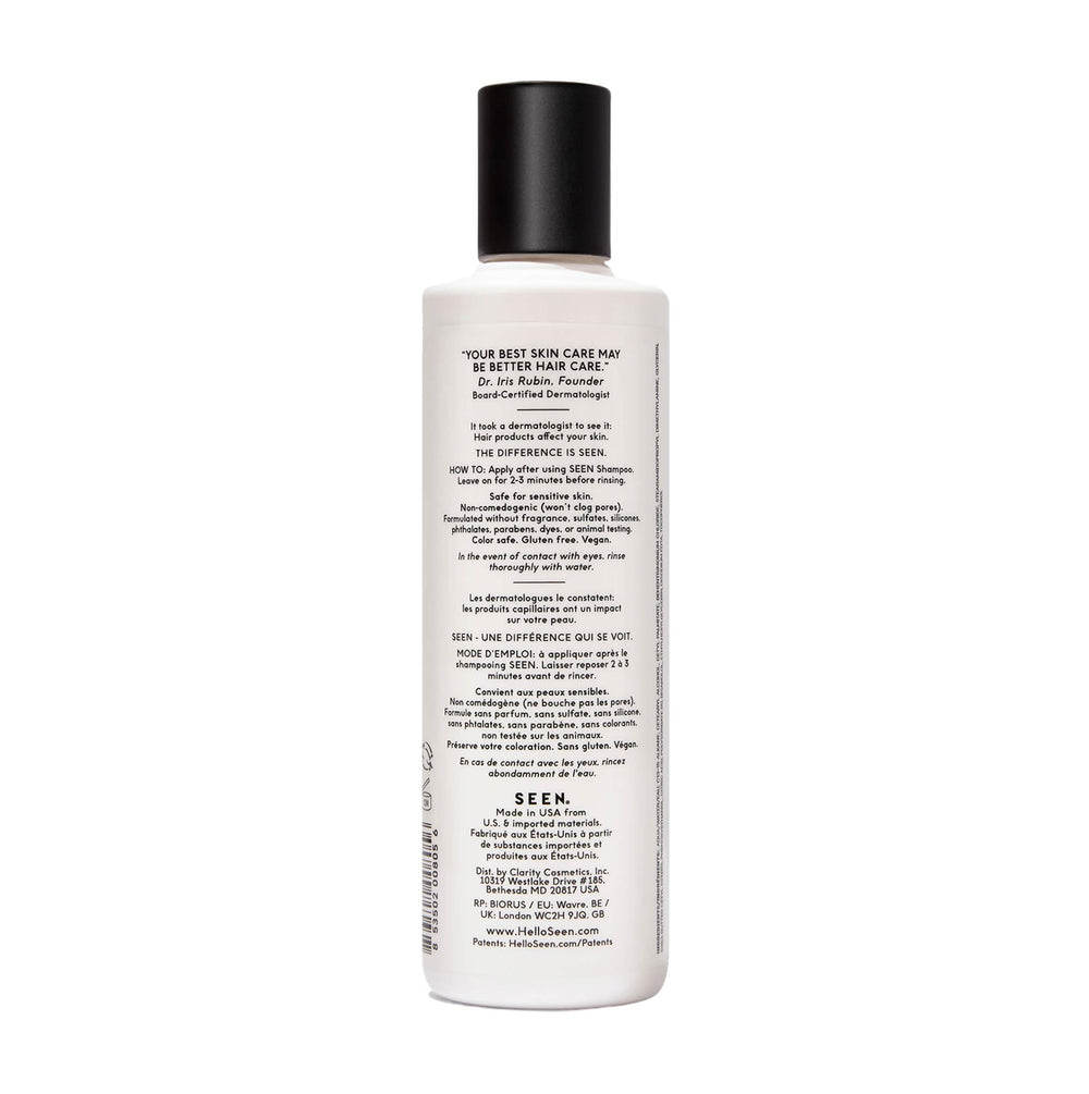 SEEN conditioner creamy texture close-up highlighting lightweight hydration