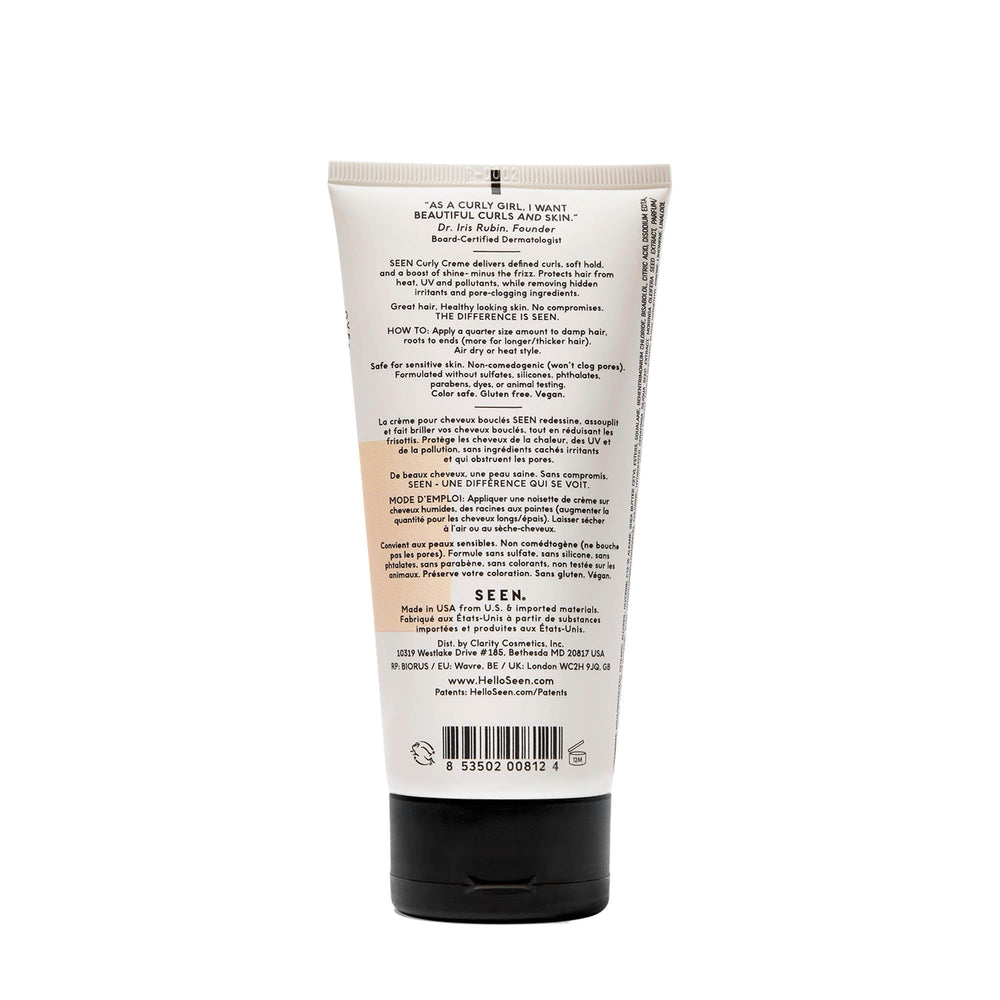 SEEN Curly Creme creamy texture close-up demonstrating easy spreadability