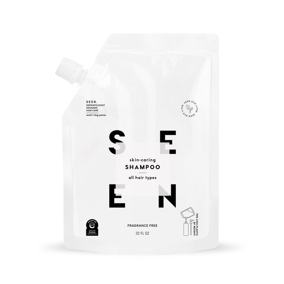 SEEN eco-refill front packaging showing product name and benefits