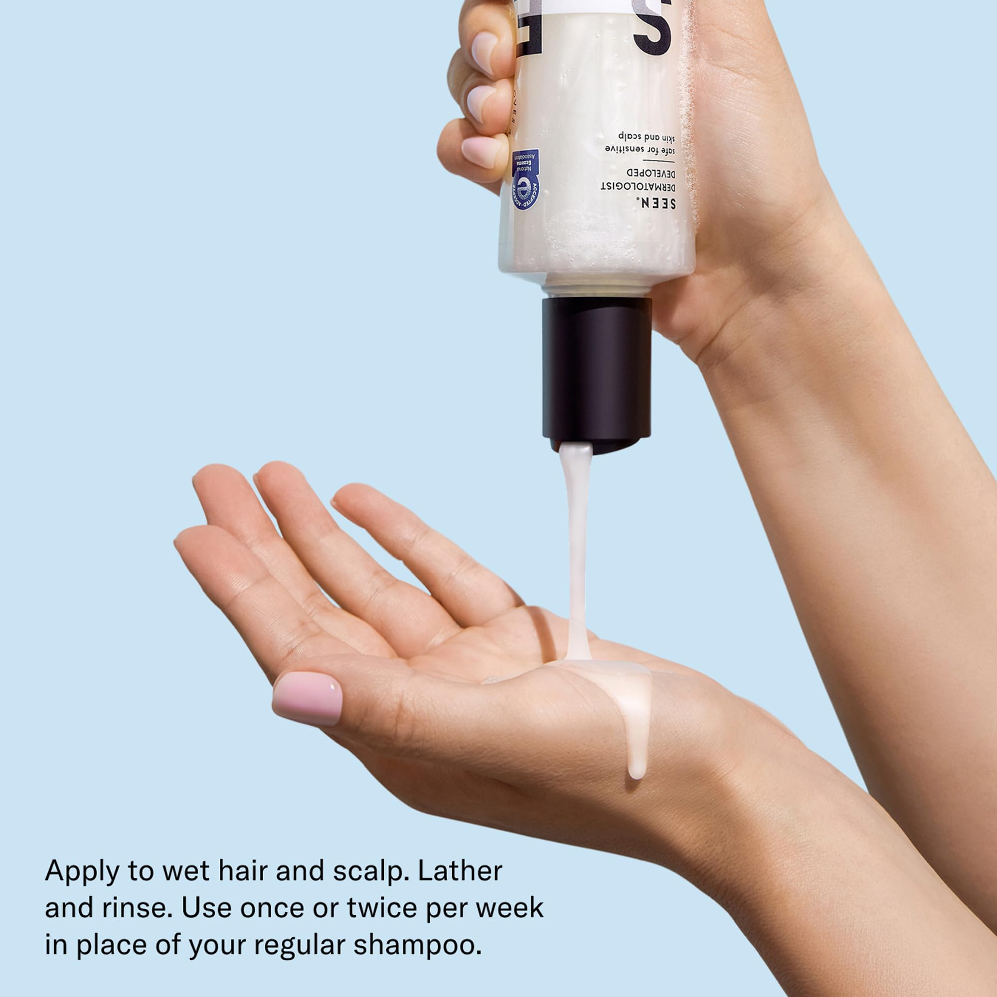 SEEN sarcosine ingredient visual callout supporting pollutant and buildup defense