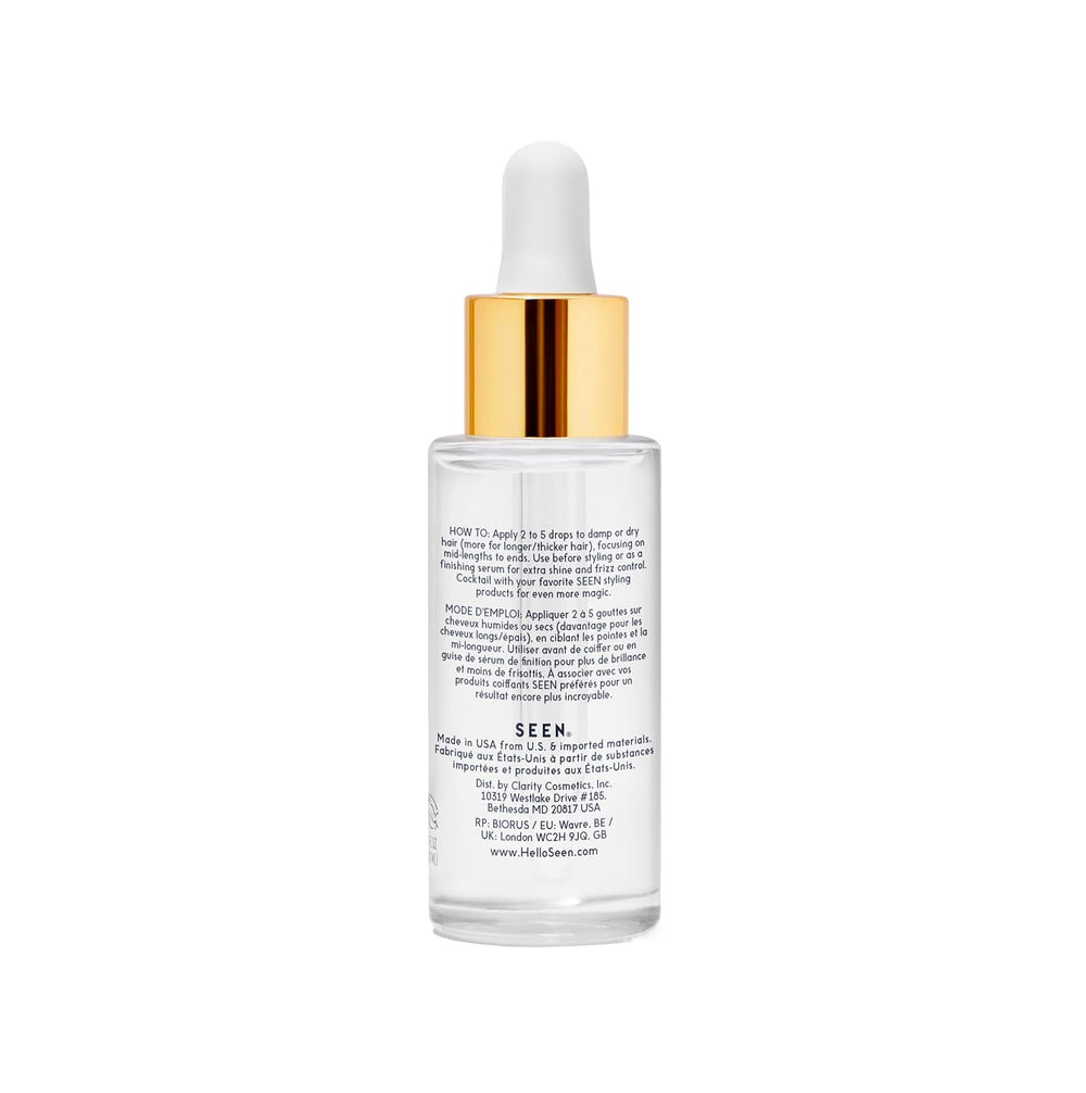 SEEN serum dropper texture close-up highlighting lightweight, non-greasy feel