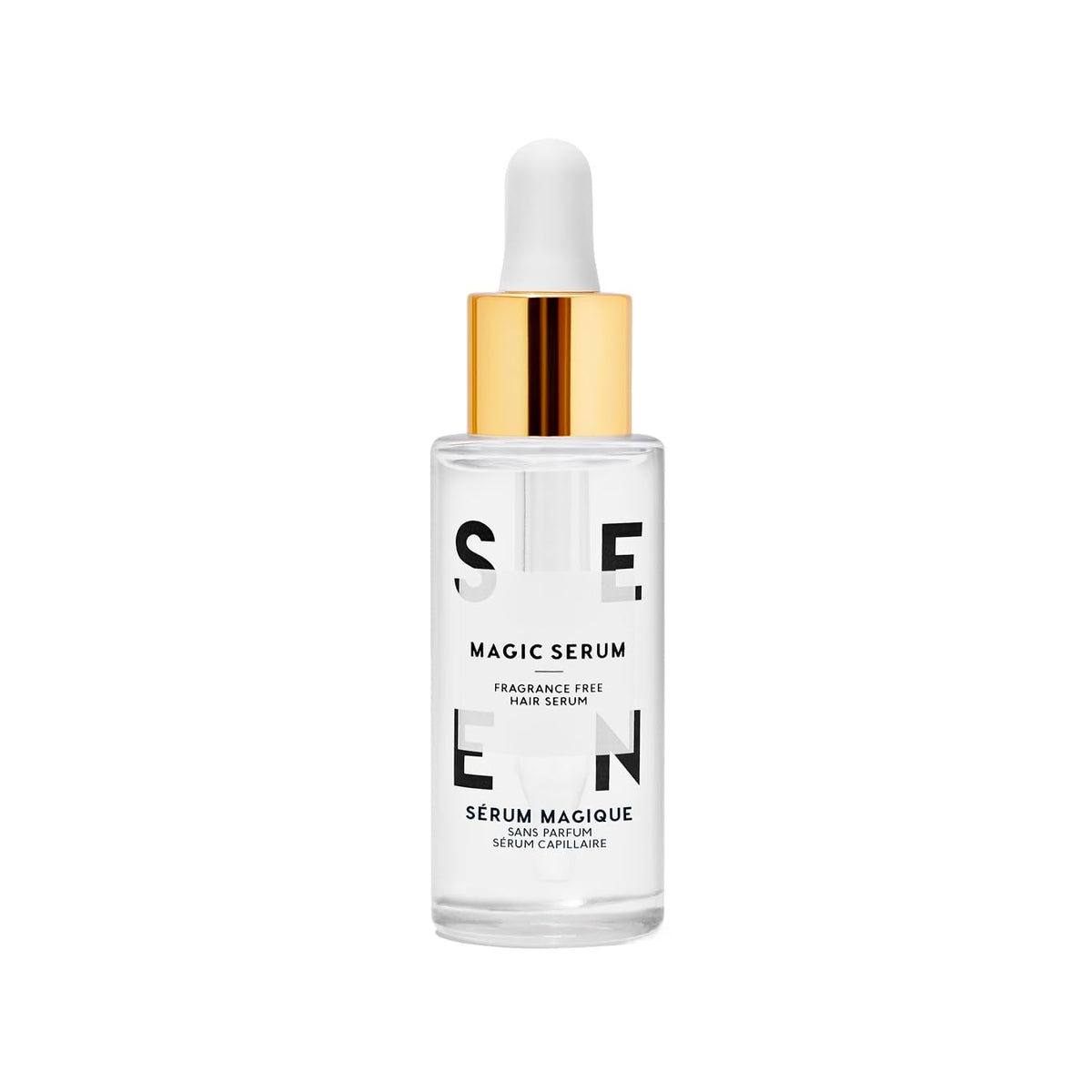 SEEN bottle front packaging showing clean design and gentle formula benefit