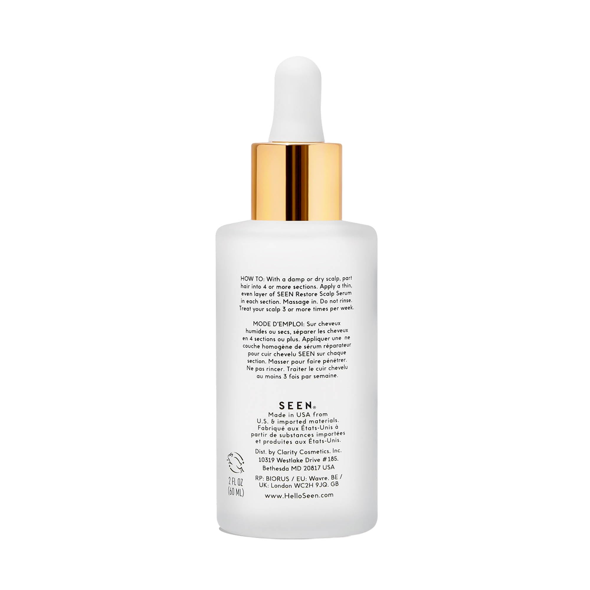 SEEN dropper dispensing lightweight serum highlighting quick-absorbing hydration