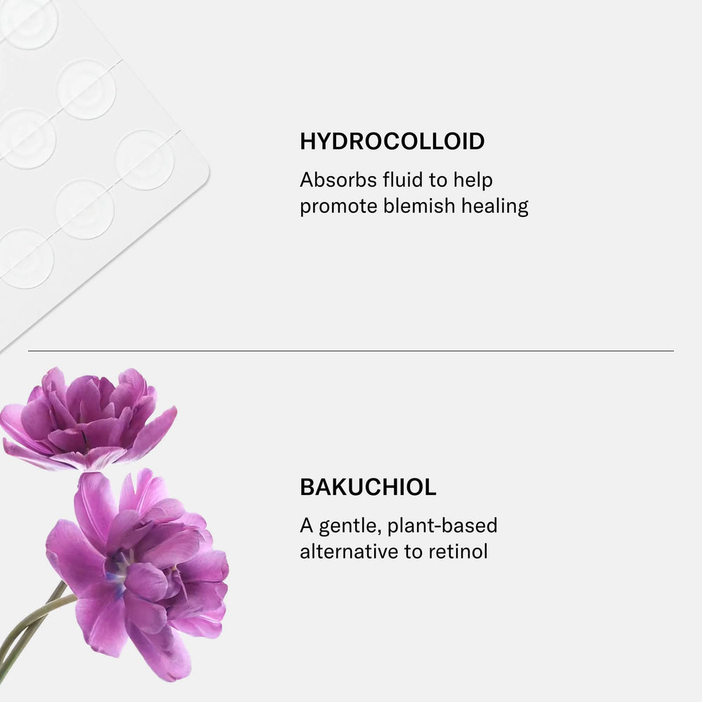 SEEN patch next to ingredient label showing bakuchiol antioxidant benefit