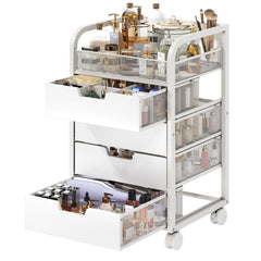 SEFILENCE front view of cart showing four drawers and organized layout for instant tidiness