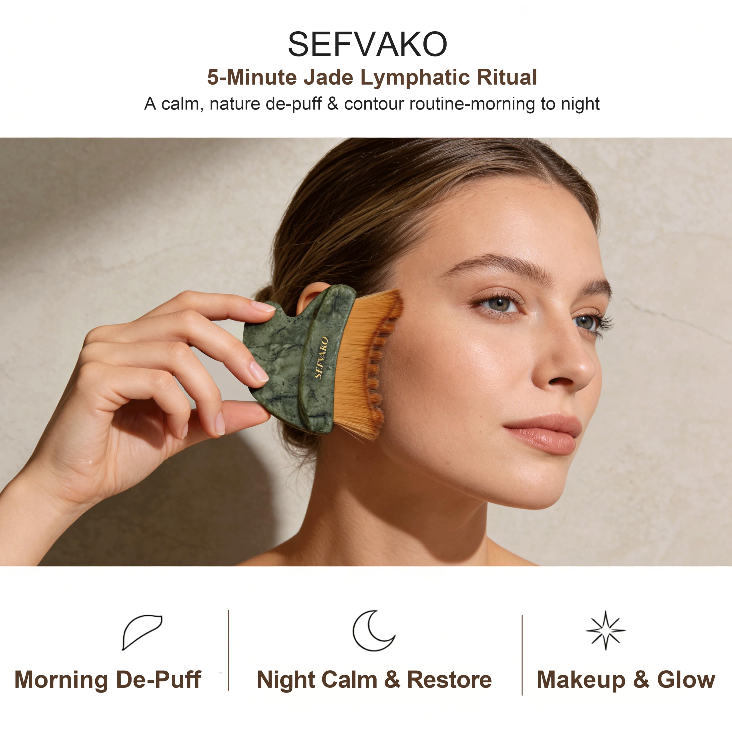 SEFVAKO close-up of ultra-soft 0.075mm bristles for gentle daily massage