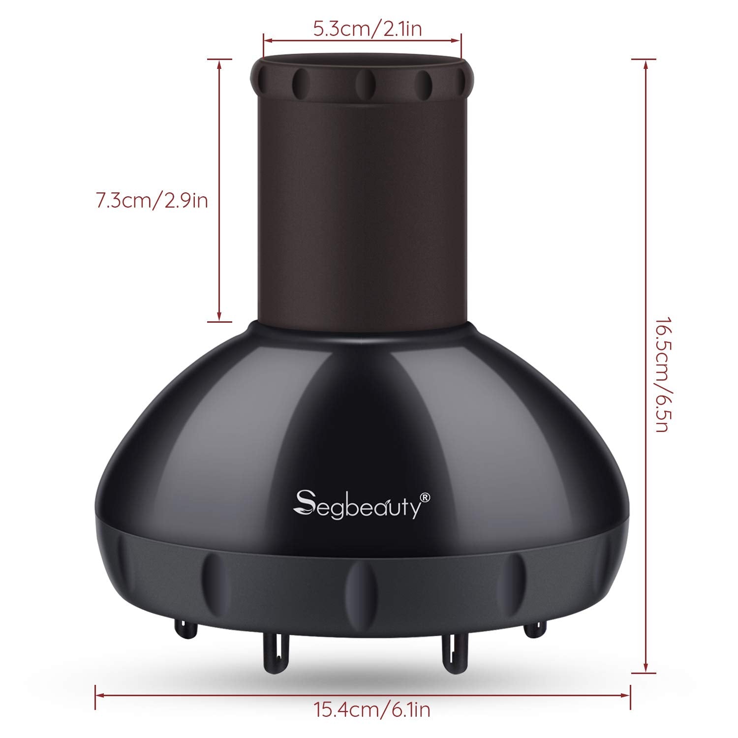 Segbeauty diffuser drying curly hair to enhance natural curl pattern