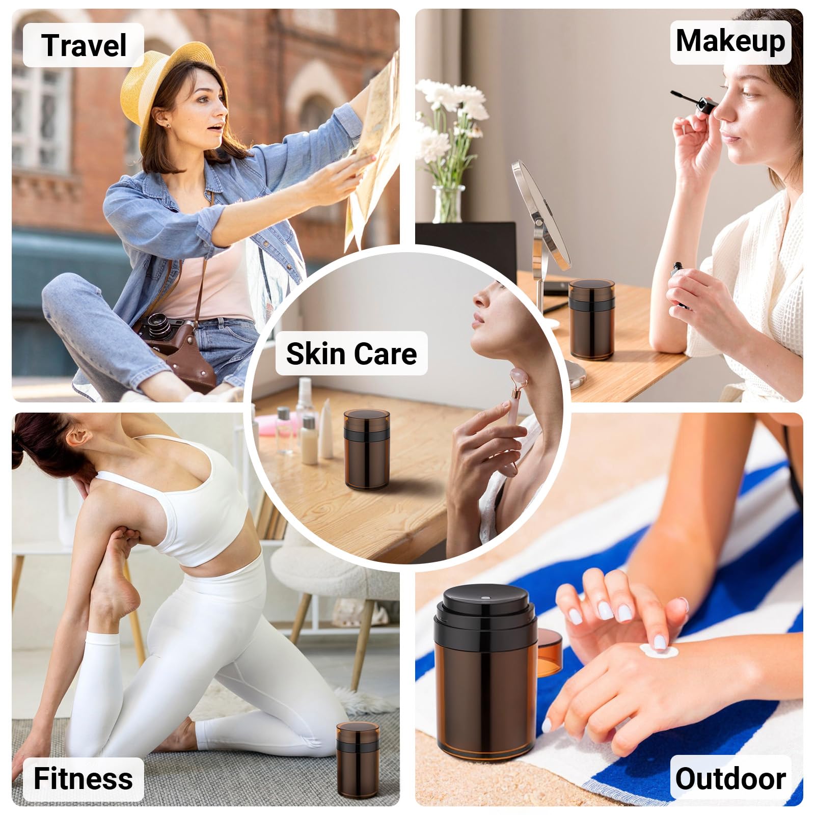 Segbeauty trio on bathroom counter lifestyle scene conveys light protection and convenience
