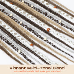 SEIKEA texture detail of synthetic dreadlocks showing tangle-resistant finish