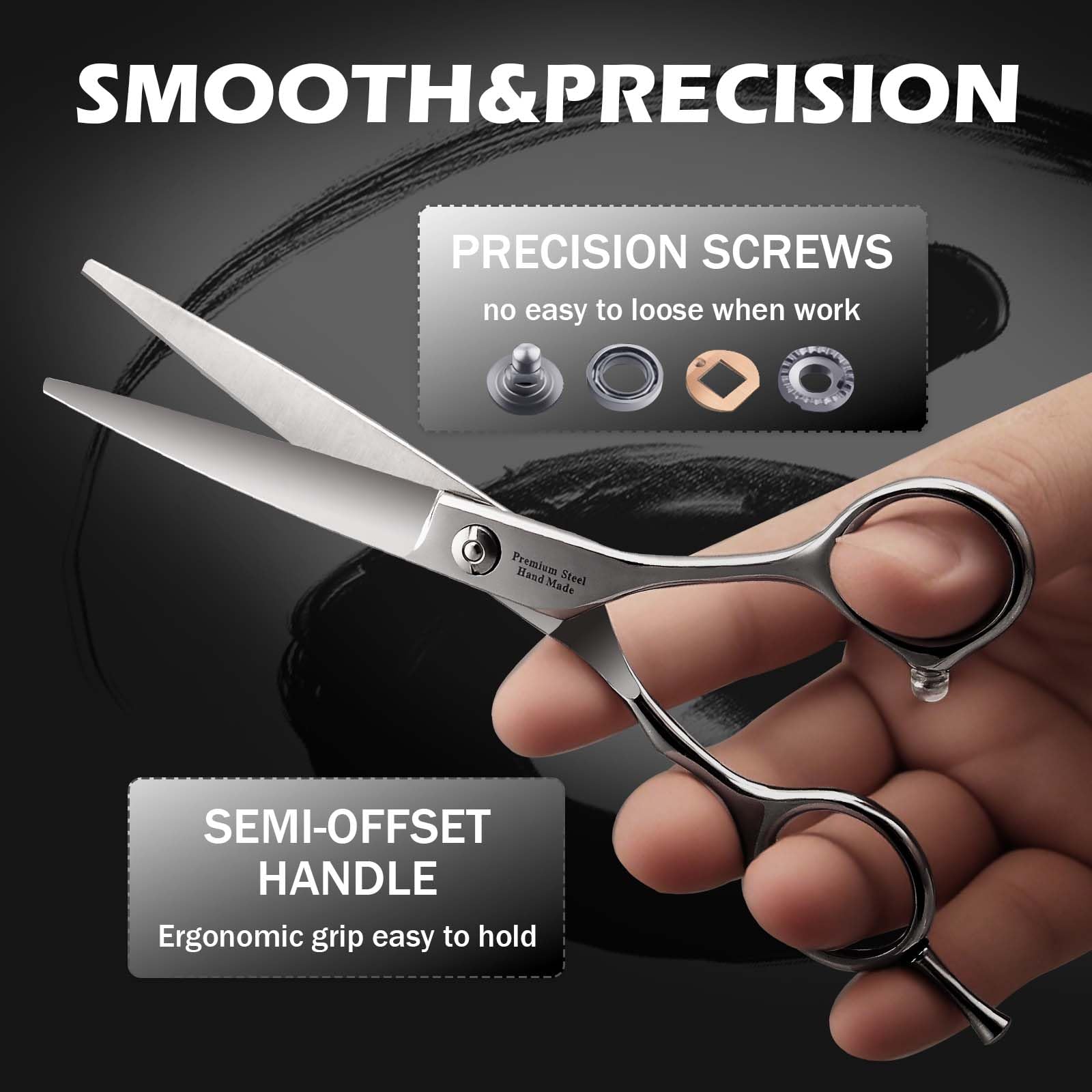 SEIMEIKEN cutting a client’s hair demonstrating smooth precise performance