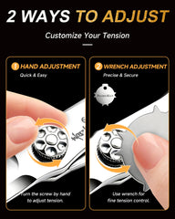 SEIMEIKEN tension screw and wrench display allowing precise cutting tension adjustment
