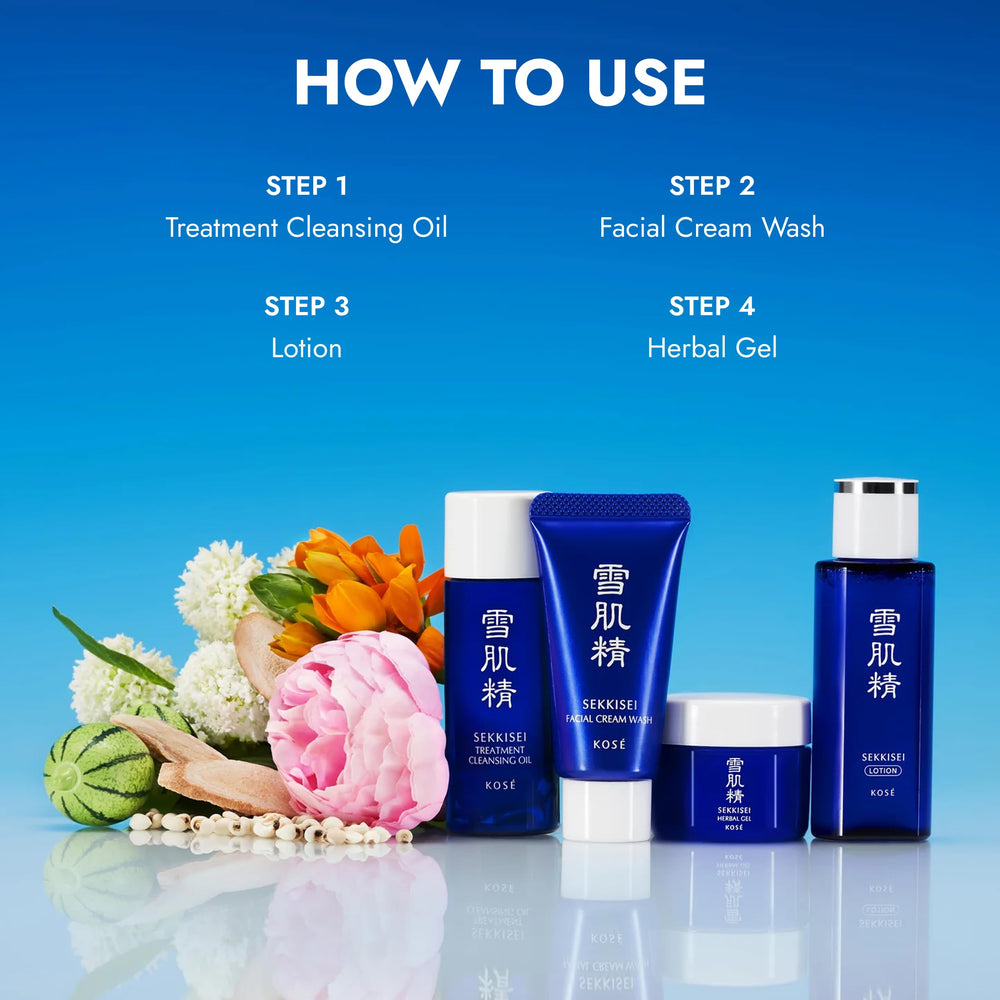 SEKKISEI cream wash foam texture highlighting gentle lather and cleansing