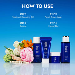 SEKKISEI cream wash foam texture highlighting gentle lather and cleansing