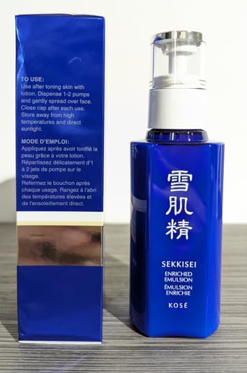 SEKKISEI bottle held in hands showing 4.7 oz scale and travel readiness