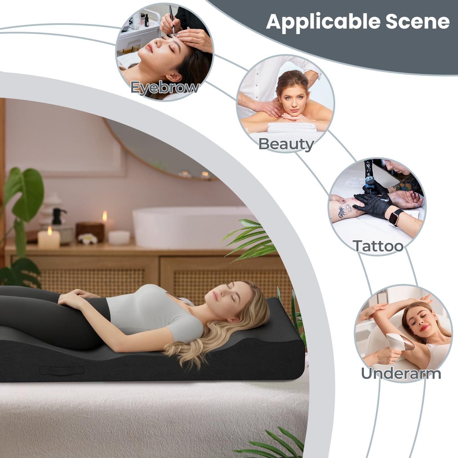 Selectico expanded topper on massage table providing a steady treatment surface