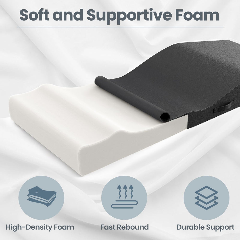 Selectico side profile showing ergonomic curve for neck and shoulder support