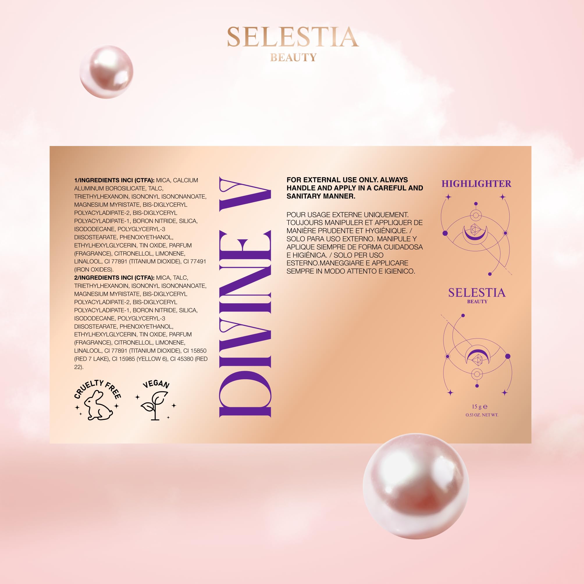 SELESTIA BEAUTY compact inside a makeup bag showing travel-ready convenience benefit