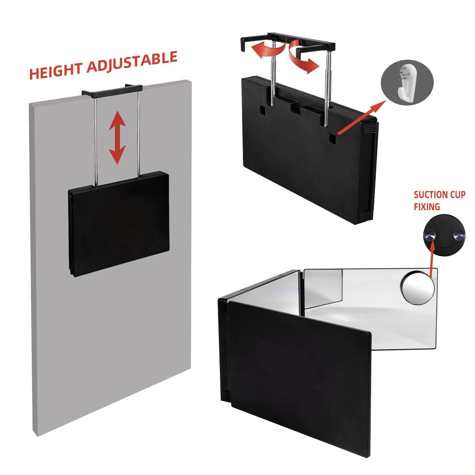 SELF FIND side angle displaying open panels for seamless back-of-head view