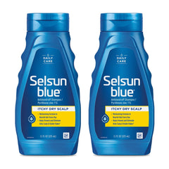 Selsun Blue front packaging showing two 11 fl oz bottles for value