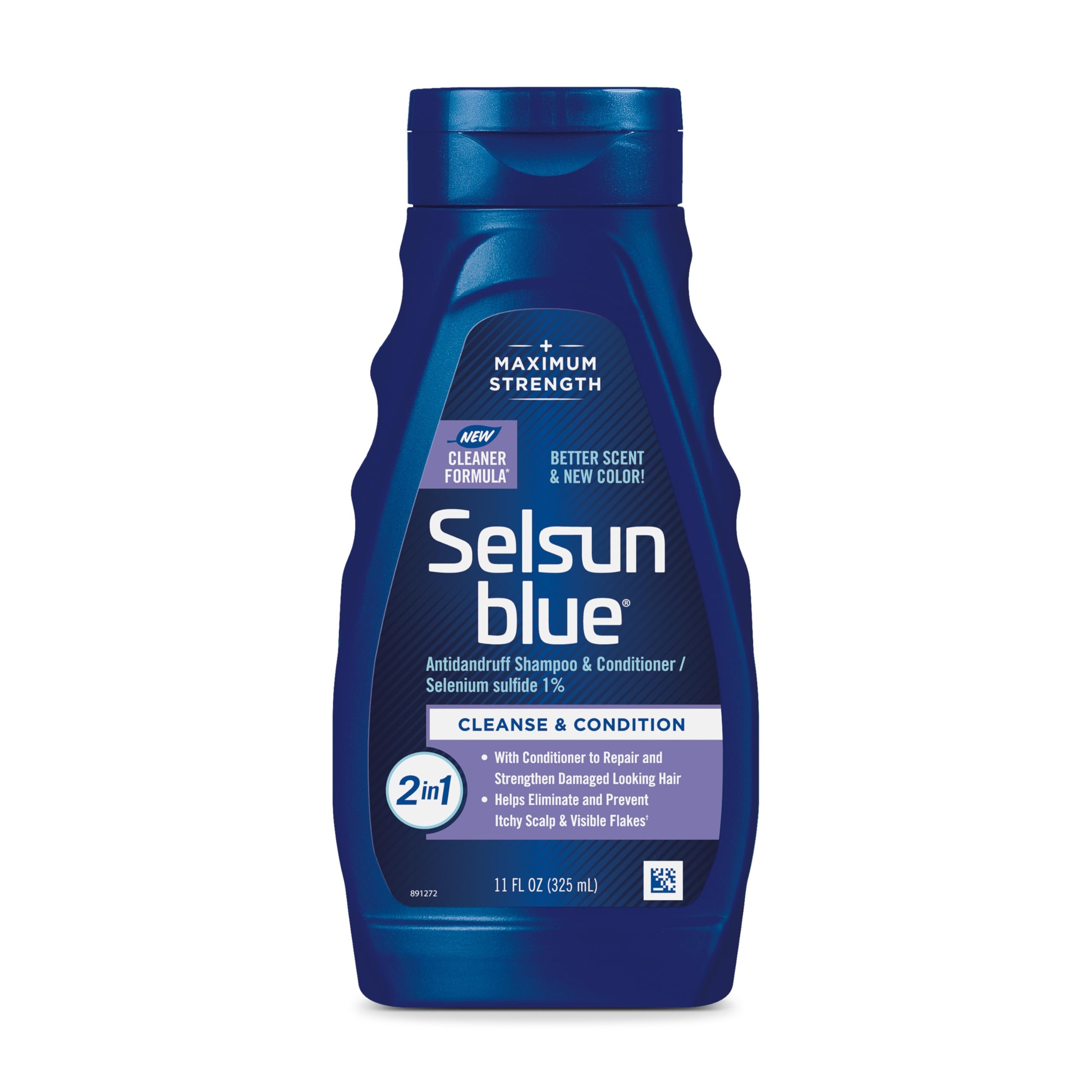 Selsun Blue being poured and forming lather to show cleansing action and quick foam