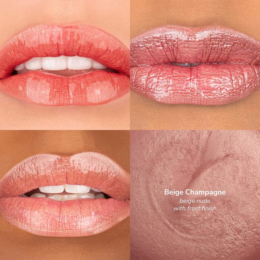 SeneGence LipSense swatch on arm showing true beige champagne color and buildable payoff benefit