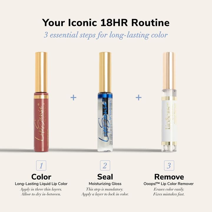 Beige Champagne sealed with LipSense gloss showing shine and sealed long-lasting benefit