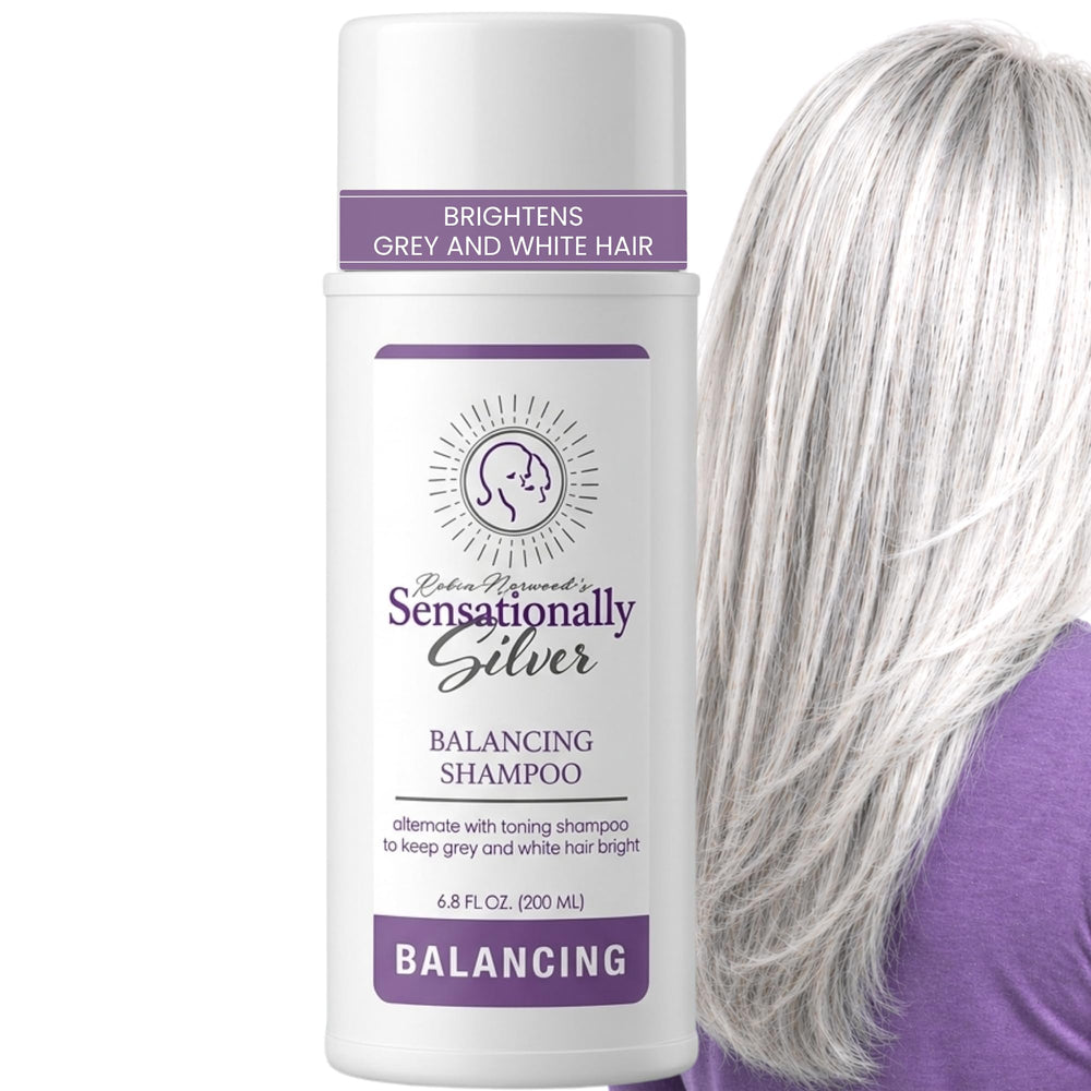 Robin Norwood's Sensationally Silver front bottle for bright, balanced silver hair