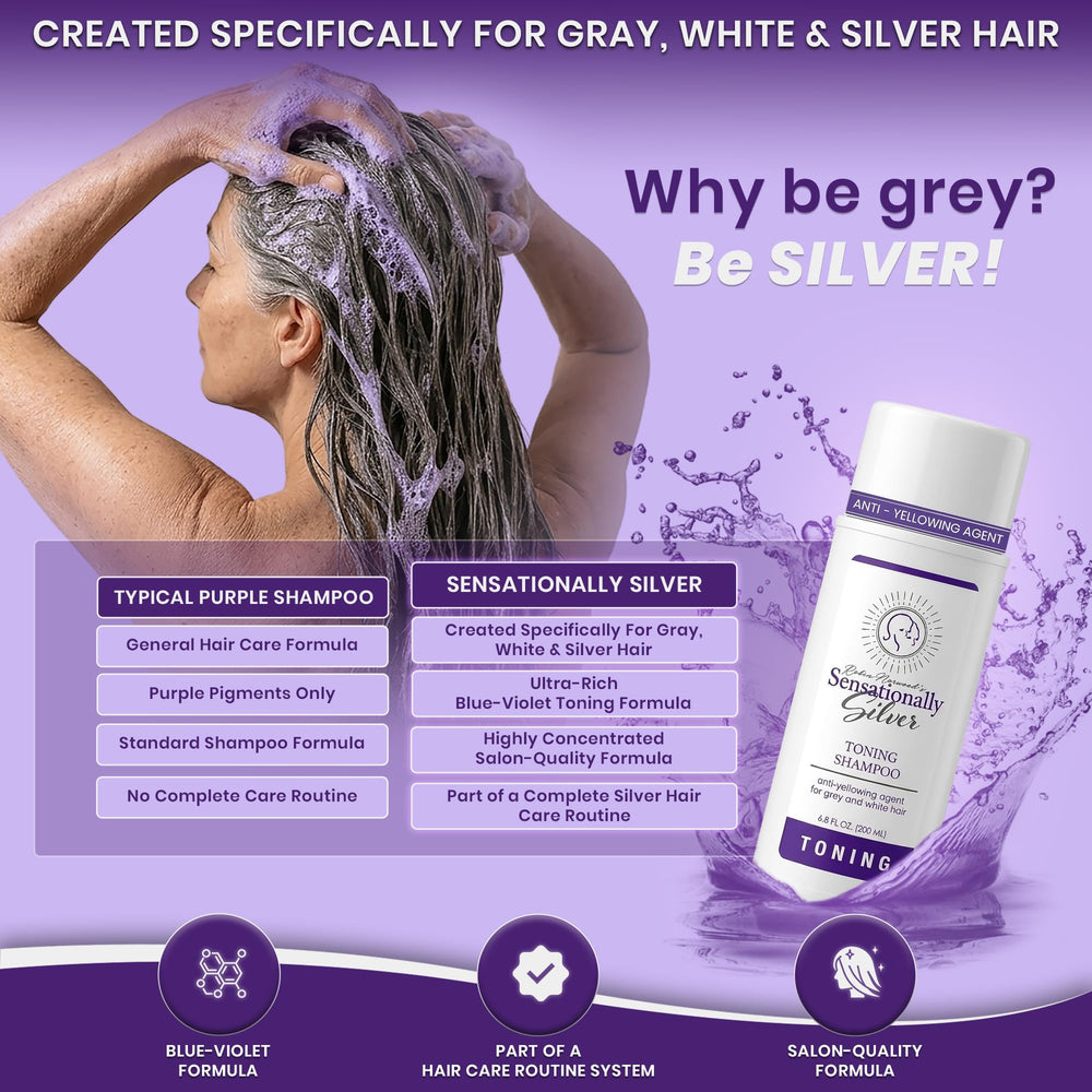 Robin Norwood's Sensationally Silver label detail highlighting cruelty-free and peroxide-free benefit