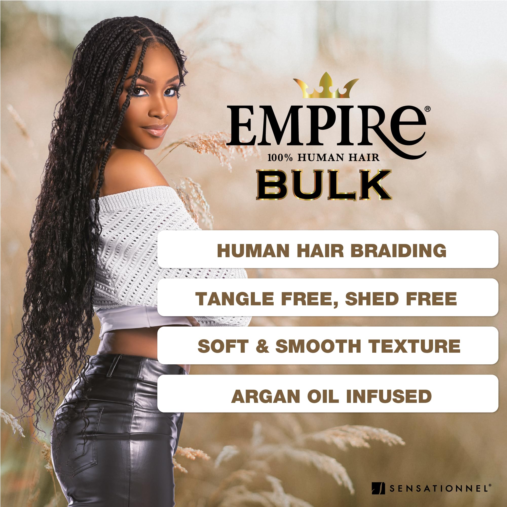 Sensationnel braided style in use illustrating realistic natural look