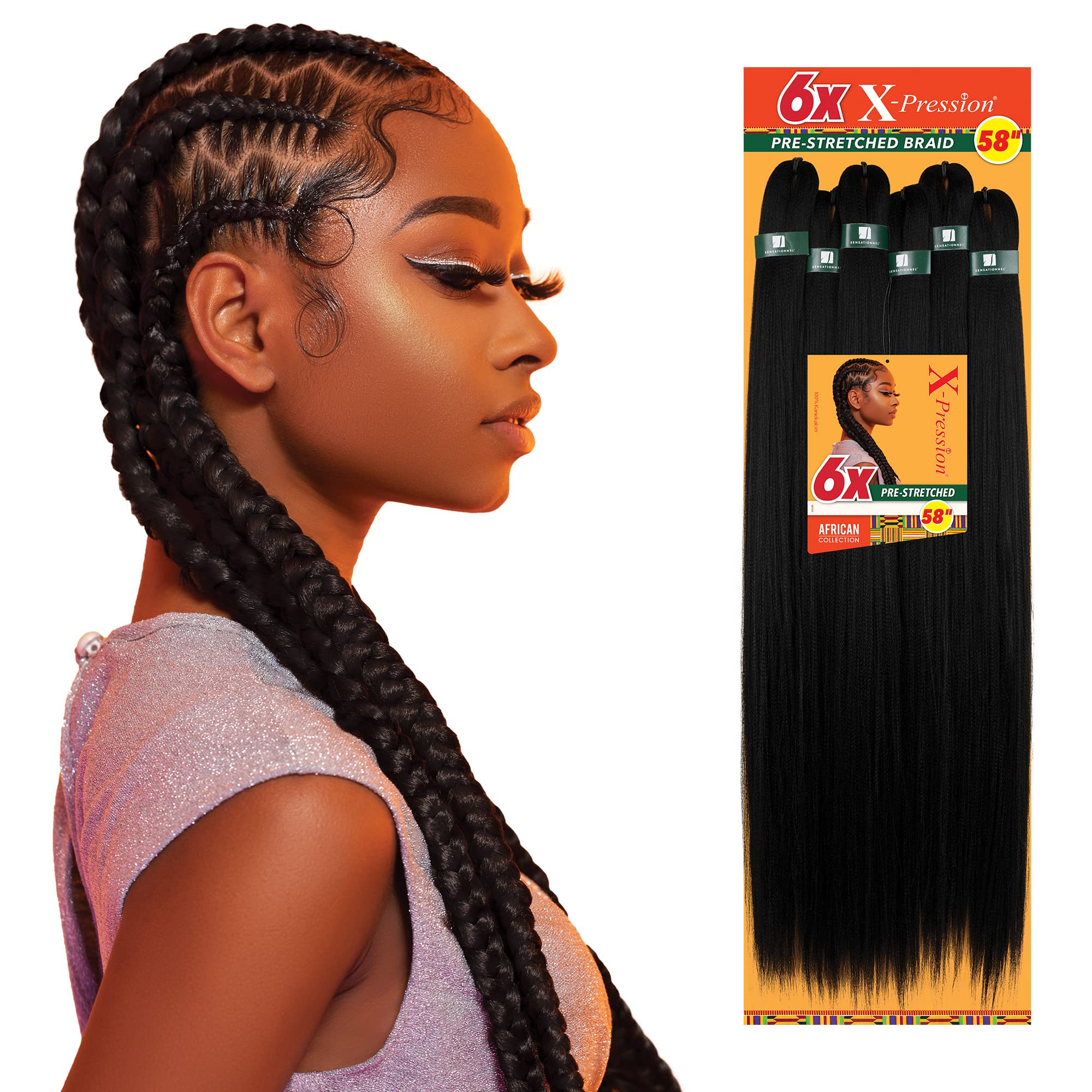 Sensationnel close-up yaki texture highlighting smooth braiding feel
