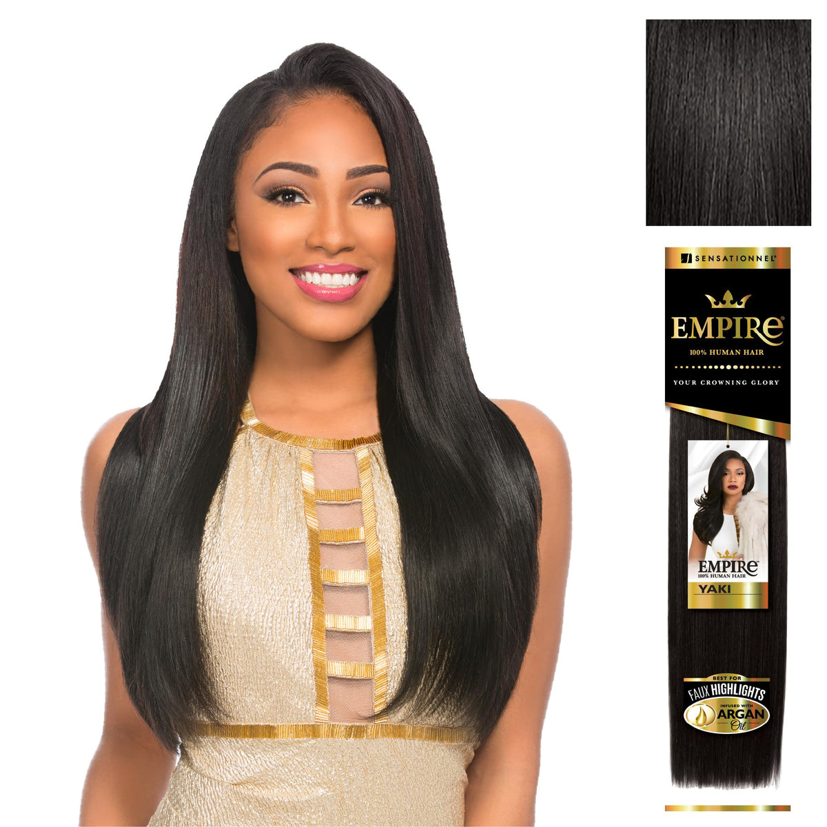 Sensationnel front packaging shows product and benefits