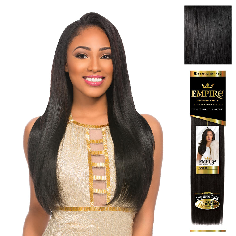 sensationnel empire jet black front packaging shows brand and clean weft benefit