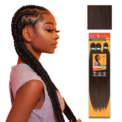 Sensationnel front packaging showing medium brown braids for quick styling