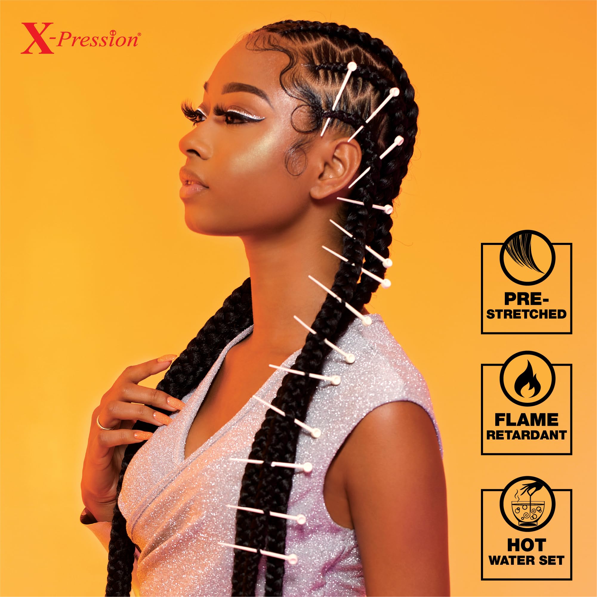 Sensationnel braids being hot-water set to lock shape and maintain curls