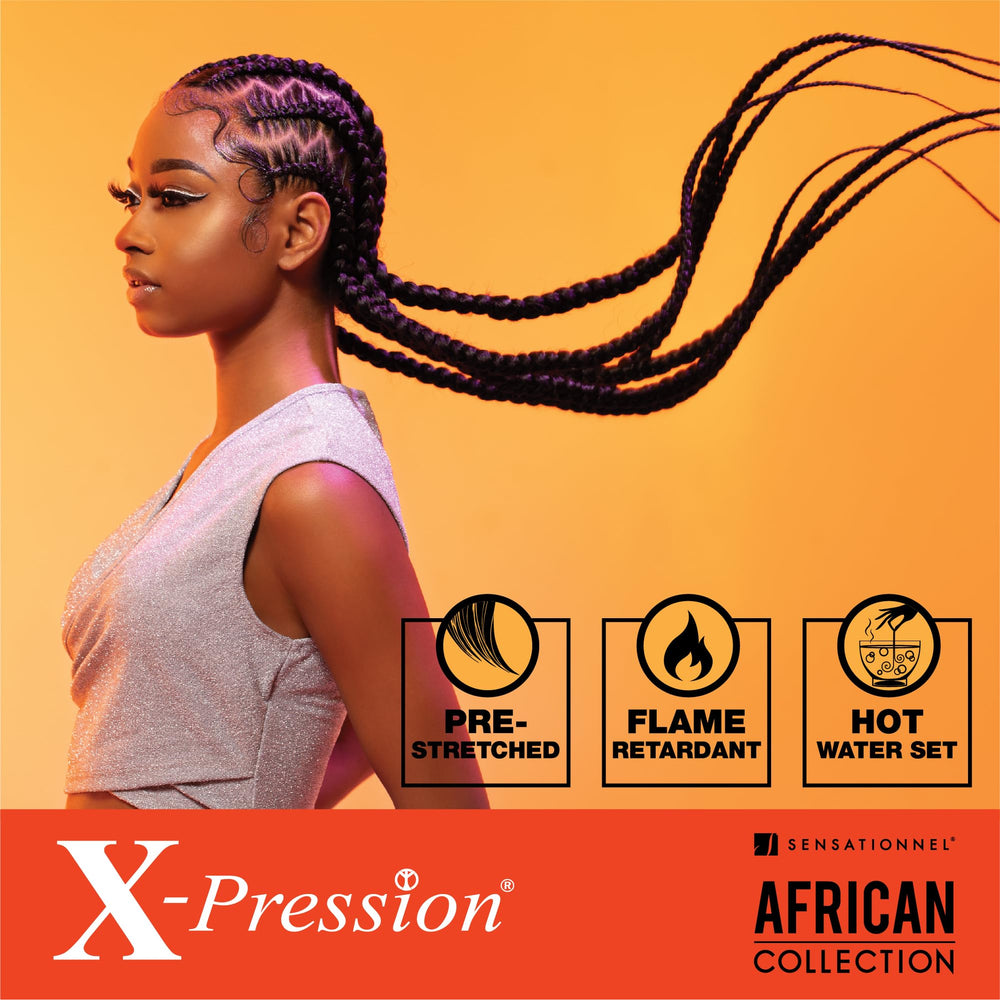 Sensationnel installed box braids on model demonstrating protective styling