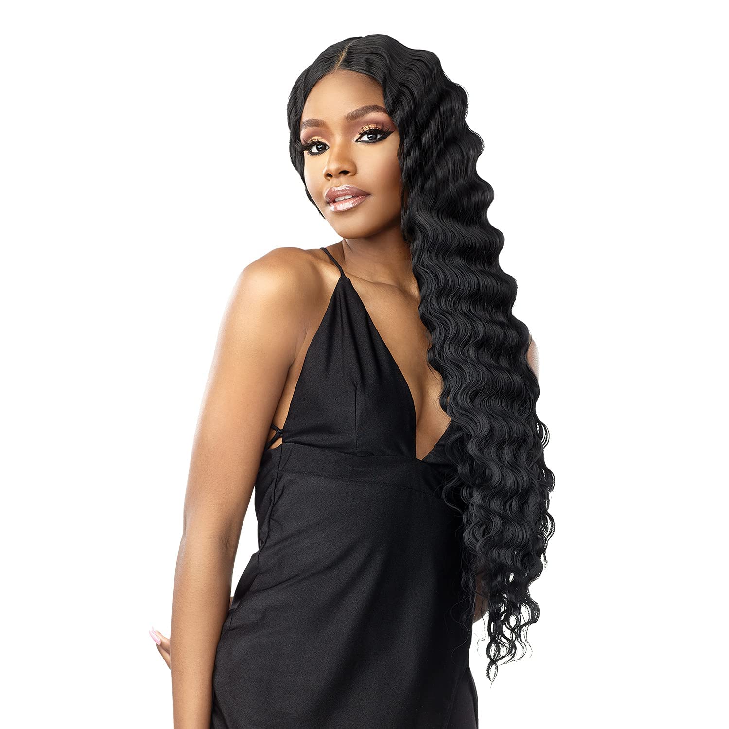 Sensationnel front view of wig showing natural hairline and realistic look