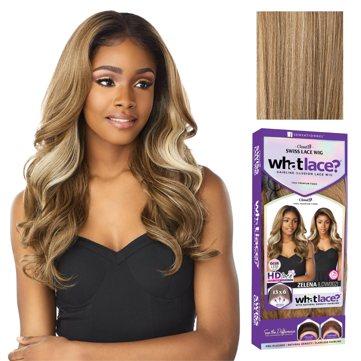 Sensationnel Zelena front view showing natural hairline and instant style benefit