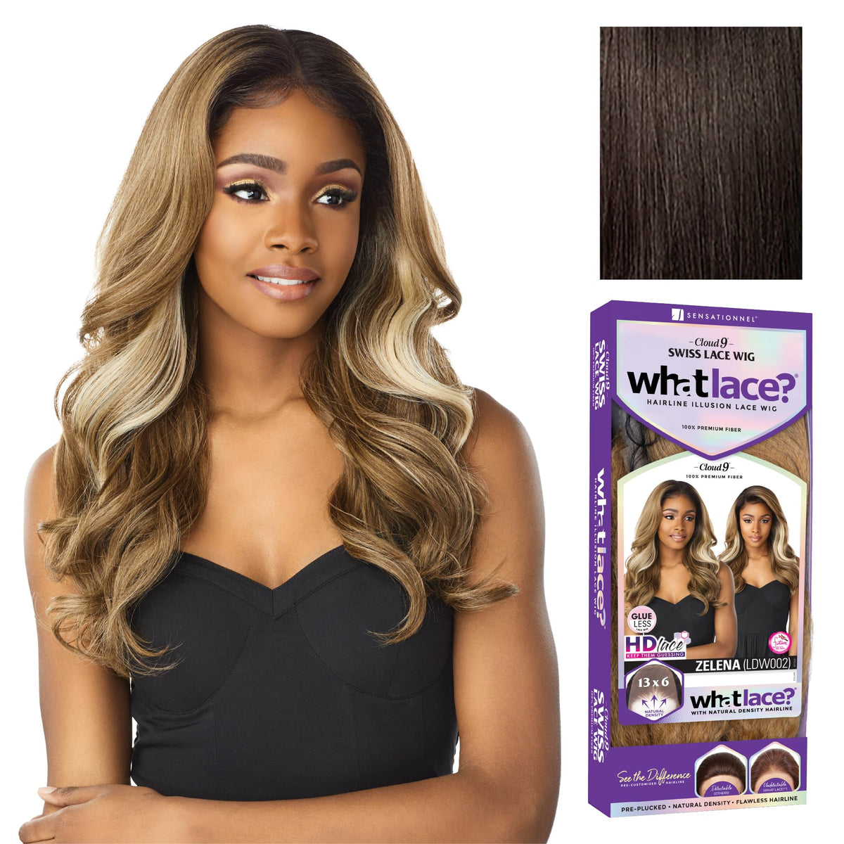 Sensationnel Zelena front view showing natural hairline and instant style