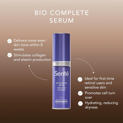 Sente dropper close-up dispensing a drop, highlighting precise application and controlled dosing