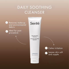 Sente label close-up with pump, highlighting clean ingredients and benefits