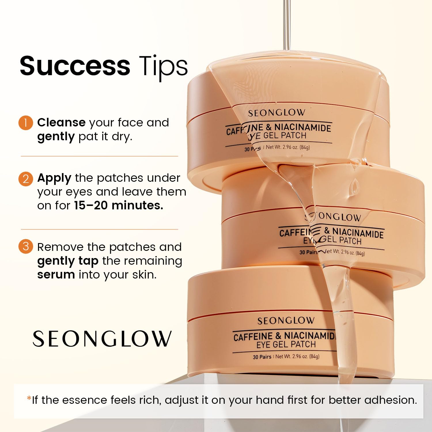SEONGLOW lifestyle morning routine on vanity showing quick refresh benefit