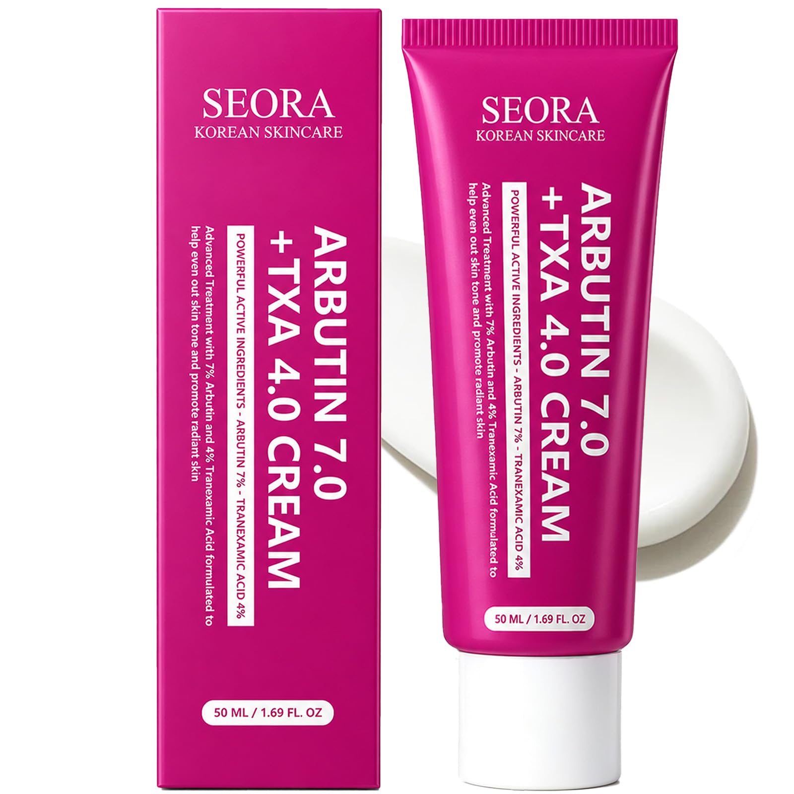 Seora Korean jar front view showing clean packaging and clear benefit