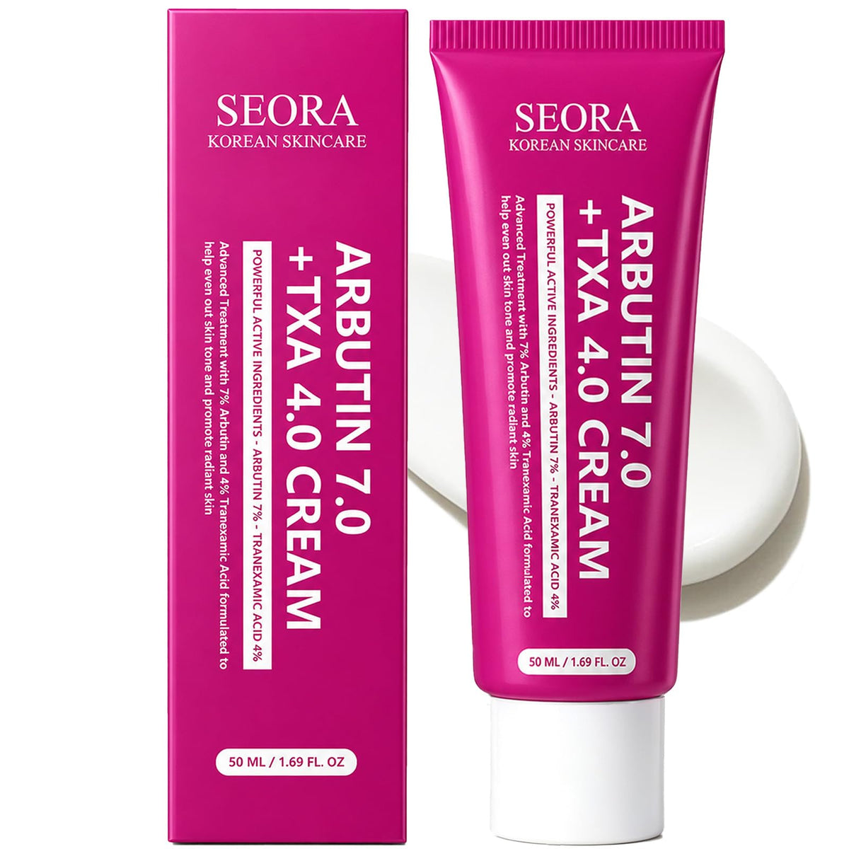 Seora Korean jar front view showing clean packaging and clear benefit