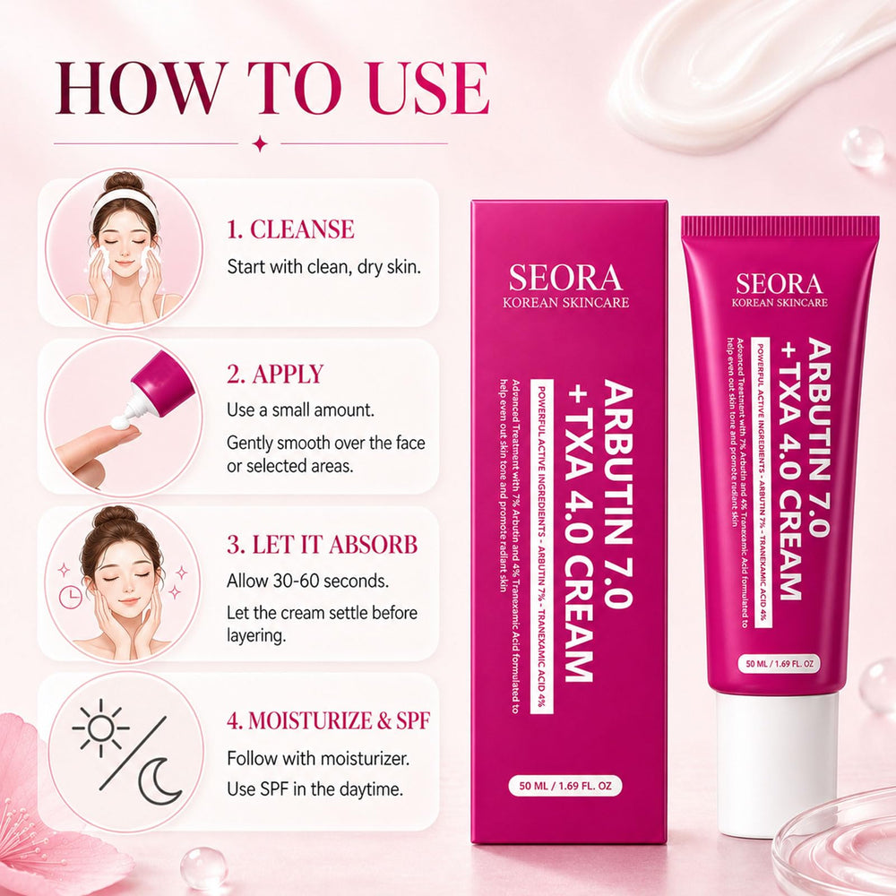 Seora Korean cream on bathroom shelf styled for daily routine inspiration