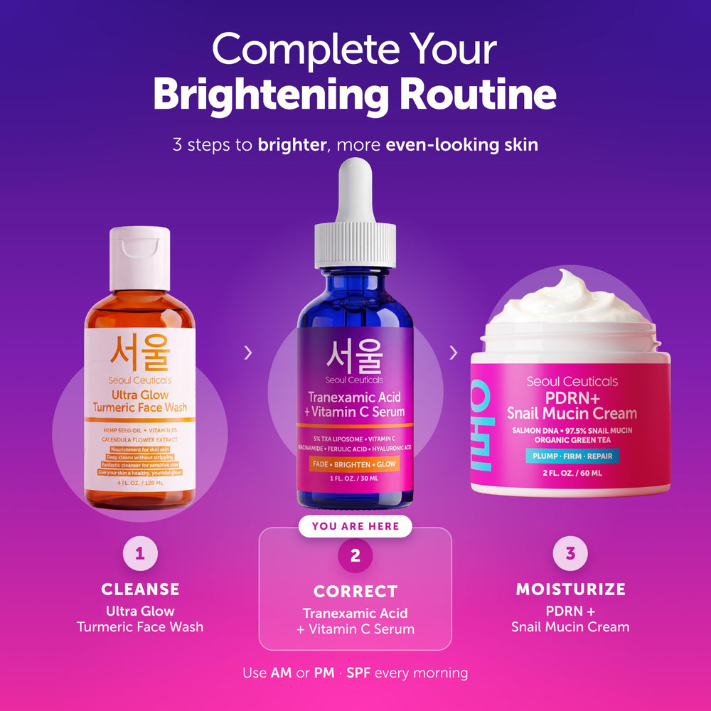 SeoulCeuticals bottle next to box showing professional Korean packaging