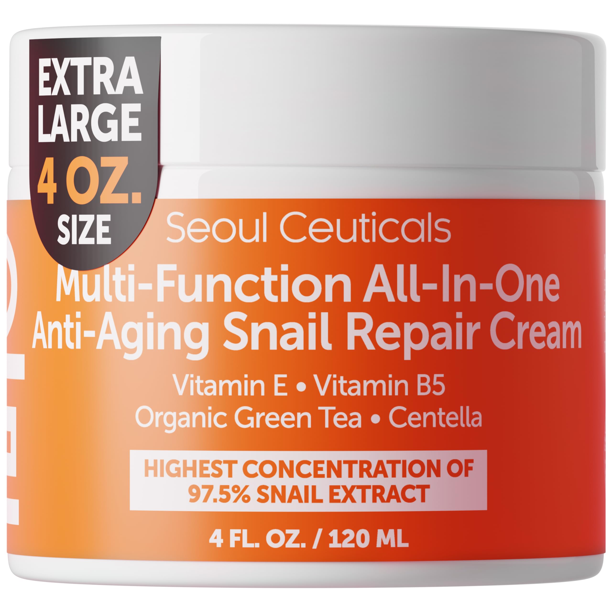 SeoulCeuticals jar front view showing 4oz label and benefits