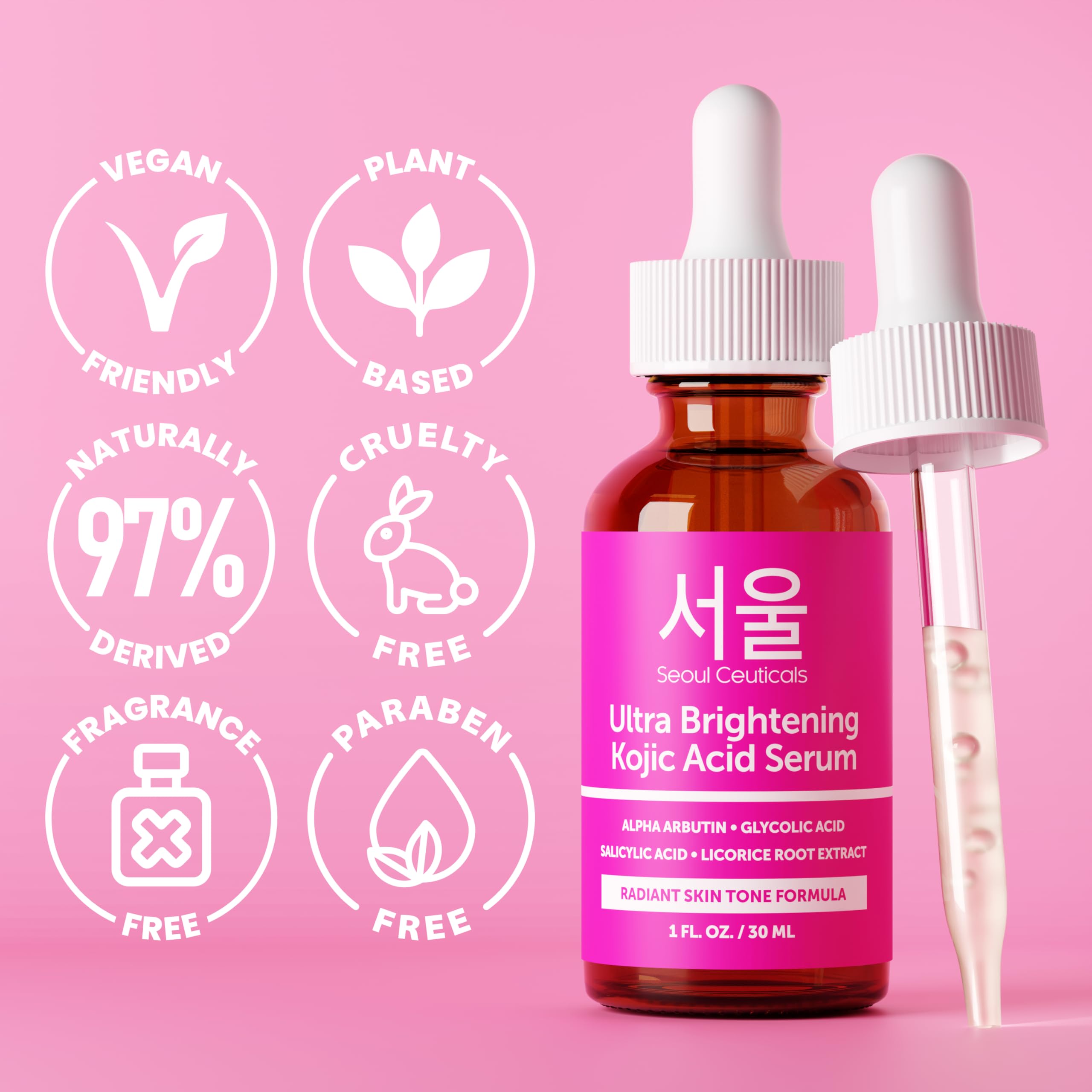 SeoulCeuticals ingredients label close-up showing transparency and potency