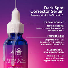 SeoulCeuticals dropper dispensing serum highlighting concentrated formula