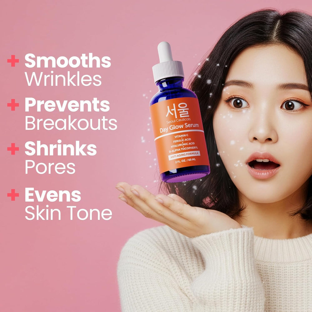 SeoulCeuticals dropper releasing serum showing silky texture and absorption benefits