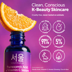 SeoulCeuticals lightweight serum texture on skin offering smooth absorption